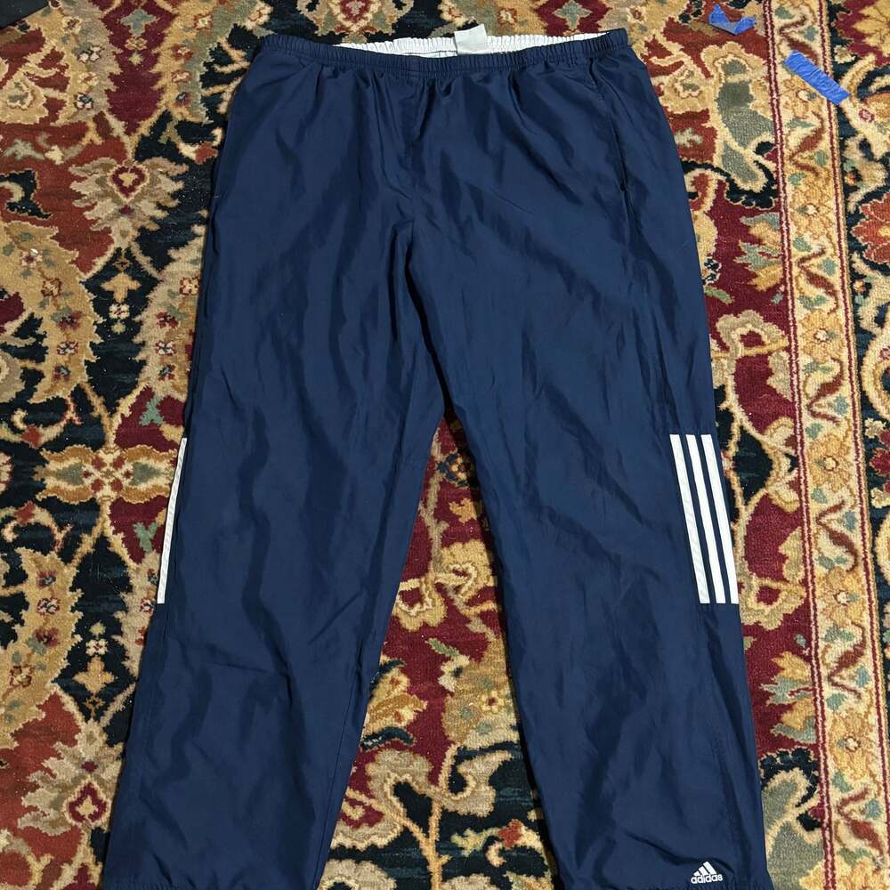 Vintage Y2K Adidas Pants Men's XL Blue Nylon Track